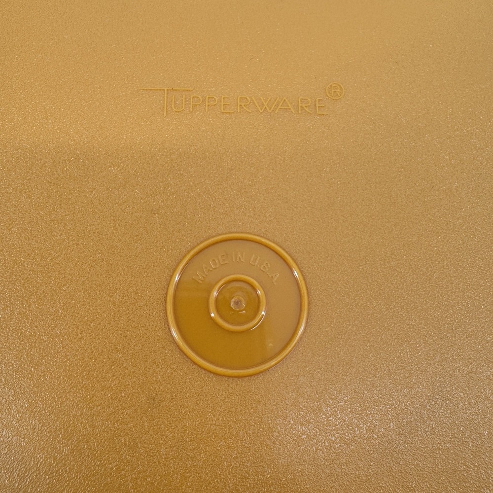 Vintage Tupperware Square Luncheon Salad Plates Set 4 Harvest Colors USA Retro - Picture 4 of 6